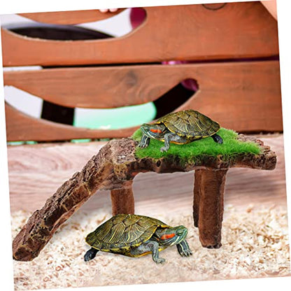 Turtle Tank Basking Platform Vivid Rockery Design for Reptiles and Practical Amphibian Climbing Ramp for Water Turtles Frogs and Lizards
