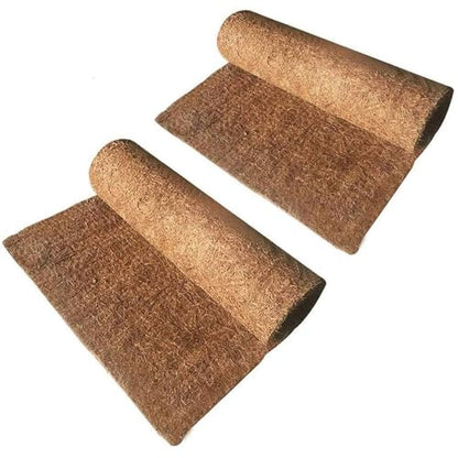 Hamiledyi Reptile Carpet Natural Coconut Fiber Tortoise Carpet Mat for Pet Terrarium Liner Reptile Supplies for Lizard Snake Chameleon Turtle Bedding Bunny Rabbit Mat (2 x Sheets) - size: 2 Packs/19.7 x 11.8 Inch