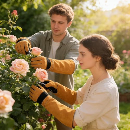 Animal Handling Gloves Safety Guard Protection | Cat Bite Gloves for Grooming Work Gardening Cutting Kitchen Welding Construction Bathing