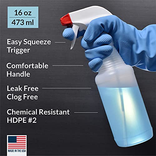 Pinnacle Mercantile Plastic Spray Bottles Leak Proof Technology Empty 16 oz Value Pack of 2 Made in USA - size: 16 Oz, 2 Pack