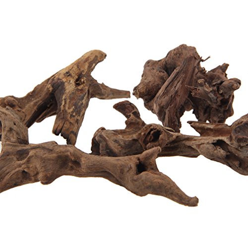 emours Driftwood Branches Reptiles Aquarium Decoration Assorted Size,(6-10 inch in Length),4 Pieces