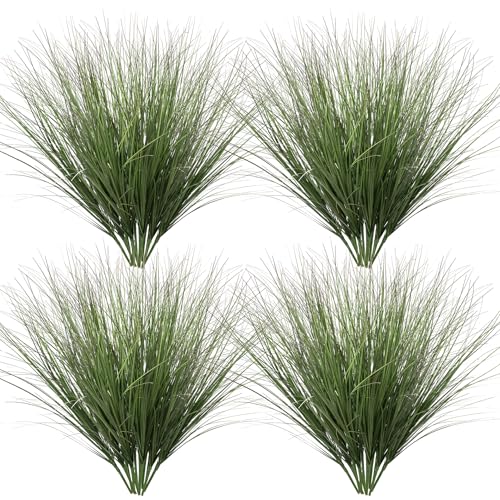 48 Stems Artificial Wheat Grass Greenery Fake Plants，Fake Grass Artificial Plants for Outdoor Decor Realistic Artificial Greenery Stems for ases, Porch, Patio, Garden Indoor Home Decor 26.4" - size: Tall-48PCS