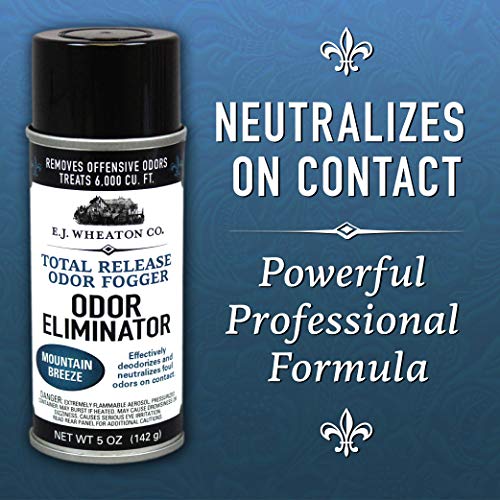 Odor Eliminator, Total Release Odor Fogger, 3 Pack, Effectively Deodorizes and Neutralizes Foul Odors on Contact, Mountain Breeze (5 OZ).