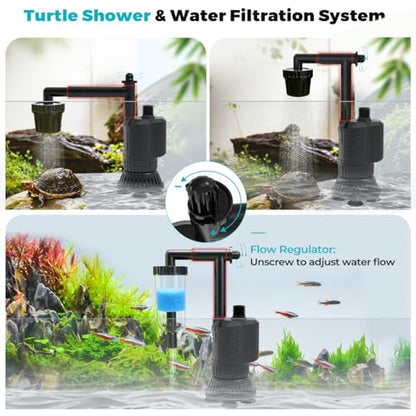 fishkeeper Electric Aquarium Gravel Cleaner, 8 in 1 Automatic Fish Tank Cleaning Tools Gravel Vacuum for Aquarium, for Change Water/Wash Sand/Water Filter/Water Circulation