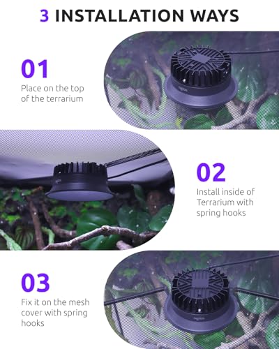 UVB UVA Light for Reptiles, Reptile LED Light Fixture with Timer & Dimming | for Bearded Dragon, Geckos, Turtle, Chameleon, Lizard, Snake, UVB Lamp 6W Adjustable Brightness for Desert Tropical Reptiles
