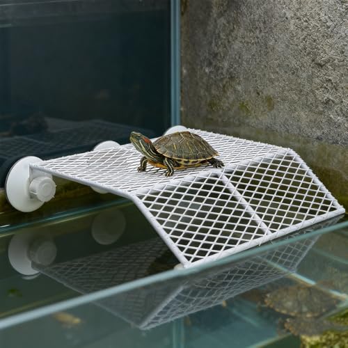 Turtle Basking Platform,Turtle Tank Accessories,Aquarium Turtles Dock Habitat Tortugas para Floating Stand Aquatic Tortoise Decor Ramp for Agua Reptile Pet