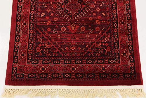 Unique Loom Tekke Collection Area Rug - Sheibani (2' 7" x 10' Runner, Red/ Black) - size: 2'7" x 10' (Runner)