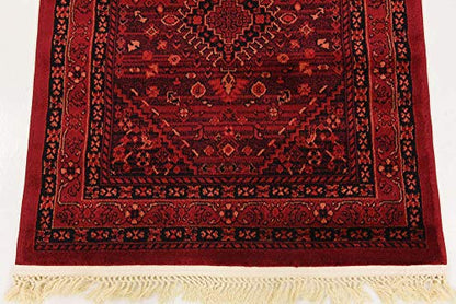 Unique Loom Tekke Collection Area Rug - Sheibani (2' 7" x 10' Runner, Red/ Black) - size: 2'7" x 10' (Runner)