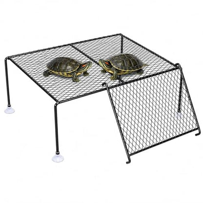 Turtle Basking Platform,Turtle Tank Accessories,Large Standing Dock for Aquatic Turtles Habitat Aquarium Tortoise Ramp Stand Topper Area Ramps Elevated Climbing Reptiles Resting Steel Overpass