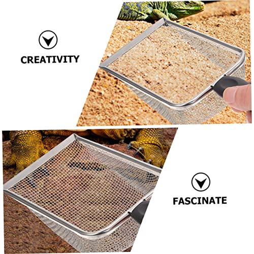 BESPORTBLE 2pcs Sand Steel Litter Scoop Long Handled Litter Shovel Aquarium Substrate Scooper Guinea Pig Poop Scooper Terrarium Tools