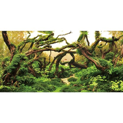 AWERT 48x24 inches Aquarium Background Branches Aquarium Background Aquatic Plant River Bed & Lake Fish Tank Background Vinyl Background - size: 48x24in/120x60cm