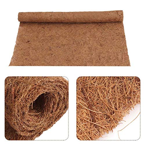 Coconut Fiber Terrarium Mat Absorbent Reptile Carpet for Turtles Lizards with Washable Substrate (Brown)