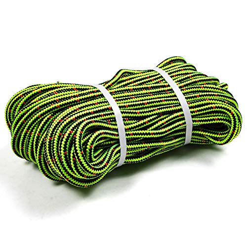Perantlb 16 Strand Arborist Climbing Rope, UV Resistant and Weather Resistant Double Braided Boat rope1 / 2 "by 150 'Black with Green…