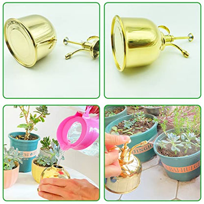 Brass Golden Spray Lianshi can Plant Spay Bottle Inner Flower Spray Mister 300ml/10.56 oz 1pcs/Lot - color: Brass