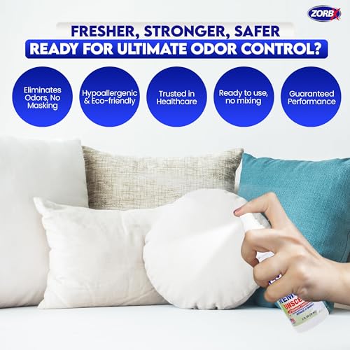 ZORBX Unscented Odor Eliminator Spray 2 Oz 24-Pack, Bulk, Hospital-Grade | Permanent Odor Remover for Incontinence, Pet & Human Urine, Strong Odors, Carpet, Fabric, Upholstery, Home & Commercial Use - size: 2 Fl Oz (Pack of 24)