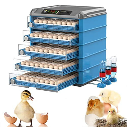 Egg Incubator, 192/256/500 Egg Incubator, Poultry Hatcher Machine with Automatic Egg Turning, Temperature & Humidity Control and LED Screen, General Purpose Incubator for Chickens Ducks Birds,500 - size: 500