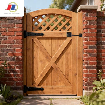 Gravity Gate Latch, Self-Locking, Heavy Duty, Black | Heavy duty black gravity gate latch with self-locking action; adjustable outdoor hardware for wood and metal gates. - size: Heavy Gravity