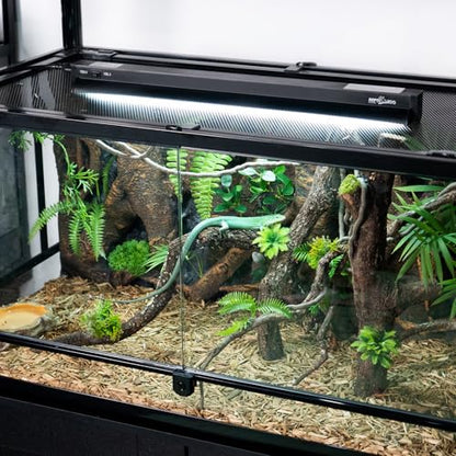 REPTI ZOO Switchable UVB Light for Reptiles, 24W T5 UVB Light Combo Kit for Tropical & Desert Reptile, 22.6" Terrarium Hood Lamp Fixture with UVB 10.0 Bulb for Bearded Dragon Snake Gecko Lizard Turtle - size: 22.6 IN