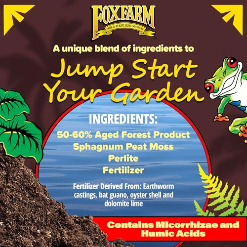 FoxFarm Happy Frog Potting Soil, 2cu ft (Pack of 10) - for Indoor/Outdoor Container Plants - Contains Mycorrhizae and Humic Acids - size: 2 Cu Ft (10 Pack)