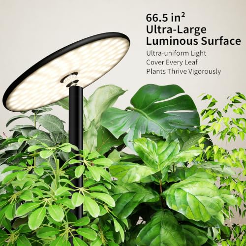 Grow Lights, 85" Full Spectrum Plant Light for Indoor Plants, 40W Grow Lamp, 10 Dimmable Brightness, Height Adjustable, Ideal for Large Tall Plants - color: 4000K, No Remote