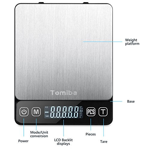 500g Precision Digital Pocket Scale, 0.01g Resolution, Includes a Calibration Weight