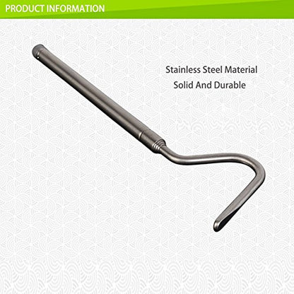 24 Inch Snake Hook Extendable Stainless Steel Handing Tool Reptile Grabber Snake Catcher