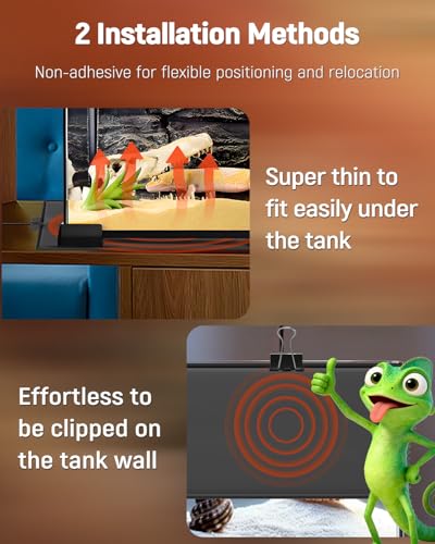 Pawfly Reptile Heat Pad with Thermostat & Timer - Reptile Heating Pads 25 W, 17.7 x 8 Inch Hermit Crabs Heating Pad, Heat Mat for Reptiles Turtles Frogs Snakes Lizards Geckos Plants Seedlings - size: 25 W (17.7 x 8 Inch)