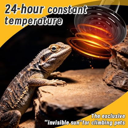 150W Ceramic Heat Lamp,Reptile Heat emitter E26 No Light Night Heat Bulb for Turtle, Tank,Lizard, Snake, Amphibians, Pet Brooder Coop Chicken