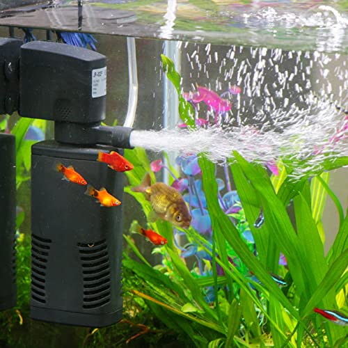 Fish Tank Filter for 15-40 Gallon Tank Crystal Clear Powerful Internal Aquarium Filters Submersible Pump& Filter System Turtle Tank Accessories - size: JP-022F(160GPH)for 15~40 Gallon