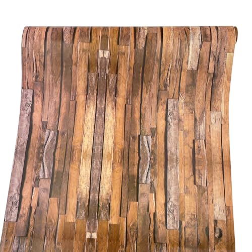 Yifely Self-Adhesive Shelf Liner Removable Tabletop Protect Paper for Covering Rent House Shelving Drawers, Rustic Wood Grain, 17.7 Inch by 9.8 Feet