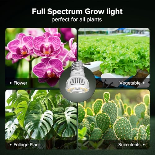 A15 7W Full Spectrum Grow Light Bulbs, E26, 3 Pack | 7W LED format in a 3-pack for indoor growing setups;Ceramic housing with chip-on-ceramic construction. - size: 3 Pack