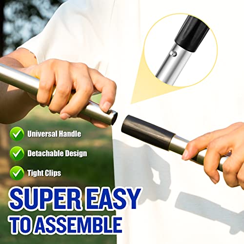 Dog Pooper Scooper, Tray Rake and Spade 3 Pack Poop Scoop Adjustable Long Handle Metal with Bin for Pet Waste Removal, No Bending Clean Up for Large and Small Dogs - size: tray, rake & spade