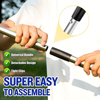Dog Pooper Scooper, Tray Rake and Spade 3 Pack Poop Scoop Adjustable Long Handle Metal with Bin for Pet Waste Removal, No Bending Clean Up for Large and Small Dogs - size: tray, rake & spade
