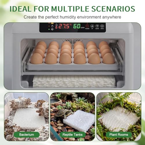 10 Pcs Incubator Humidity Pads -7.1" x 6.7" x 1.2" Incubator Parts Replacement Wick Pads for Cabinet Incubators, High Water Retention for Chicken, Duck, Quail & Reptile Eggs, White