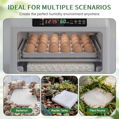 10 Pcs Incubator Humidity Pads -7.1" x 6.7" x 1.2" Incubator Parts Replacement Wick Pads for Cabinet Incubators, High Water Retention for Chicken, Duck, Quail & Reptile Eggs, White
