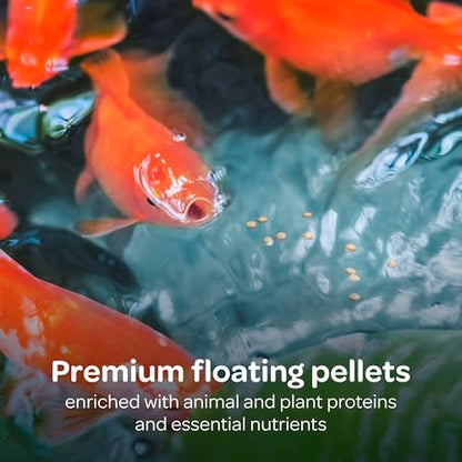 Kaytee Koi’s Choice Floating Fish Food for Koi, Goldfish & Pond Fish | Supports growth. Fish food pellets for all seasons. 35% protein, fish meal first, highly digestible koi food - size: 25 Pound (Pack of 1)