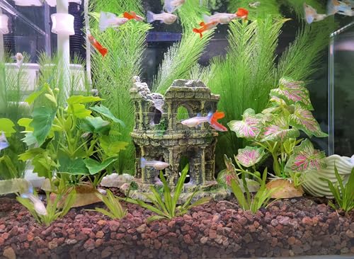 M2cbridge Plastic Fish Tank Plants Soft Silk Water Grass for Terrarium Simulate Plants and Aquarium Landscape(4pcs,12") - size: 4pcs,12"