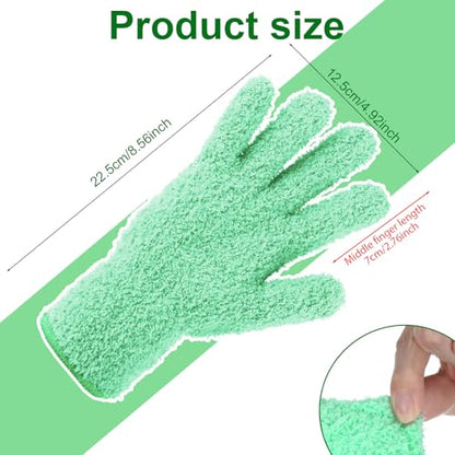 Plant Dusting Gloves, Microfiber Dusters for Cleaning Kitchen Indoor Mitt for House Use Desk Window Blind Screen Wash