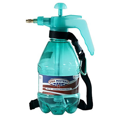 Classic USA Misters 1.5 Liter Personal Water Mister Pump Spray Bottle - color: Teal