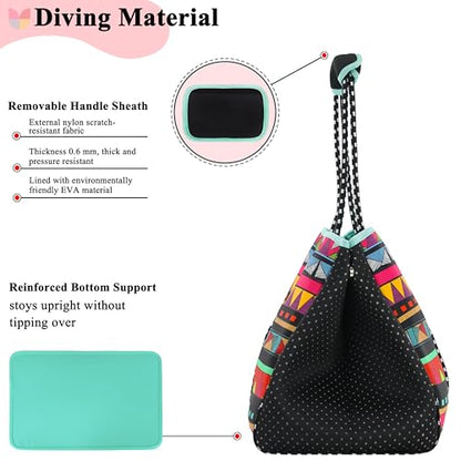 Hibala Neoprene Multipurpose Beach Bag,Gym/Travel/Pool Bag,Tote For Women&Men - color: Ethnic Style