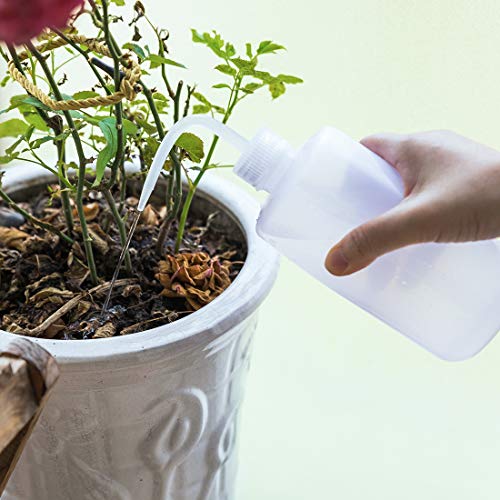 Oubest Squeeze Washing Bottle Succulent Watering Bottle 500ml Water Squirt Irrigation Squeeze Sprinkling Can Plastic Wash Plant 2pc - color: White, size: 500ml+500ml