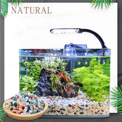 Small Aquarium Gravel for Fish Tank, Natural River Rock Pebbles for Plants Indoor, Pea Gravel for Landscaping, Aquarium Substrate (3 LBS, 0.4" to 0.8")