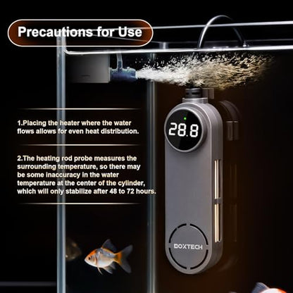 Betta Fish Tank Heater - Small Aquarium Heater | 75w for Turtle Tank with Led Digital Display, External Temperature Controller for 8 to 17 Gallon Tanks - size: 75w for 8 to 17 gallon tank