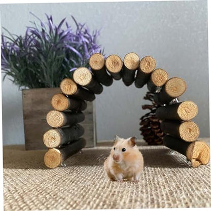 Reptile Bridge 5x9 Inch Safe Willow Branches Guinea Pig Ramp Anti-Bite Guinea Pig Hideout Climbing Ladder for Ferrets Chinchillas Hedgehogs Tortoise, L - color: L