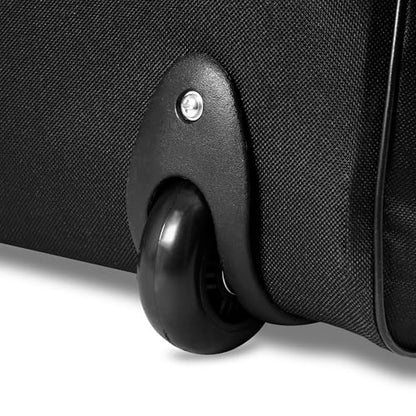 2 Pack Waterproof Rolling Hay Bale Bag | 4 Heavy Duty Wheels Hay Bale Storage Bag, Breathable Rolling Bale Bag for Storage and Transport