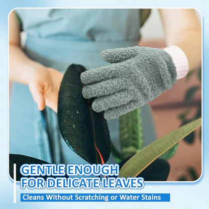 MIG4U Microfiber Dusting Gloves House Cleaning Glove for Blinds, Windows, Shutters, Furniture, and Car, Reusable Lint-Free Gray 2 Pairs S/M - color: Gray 2 Pairs, size: Small-Medium