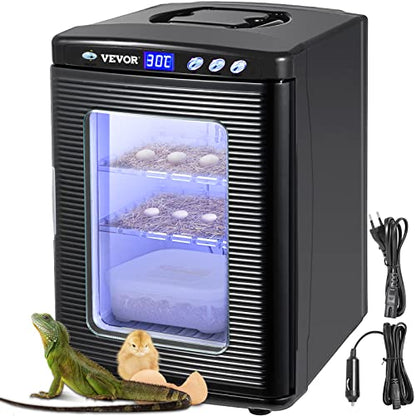 Happybuy Black Reptile Incubator 25L Digital Incubator for Small Reptiles with Cooling and Heating 5-42C - color: Black