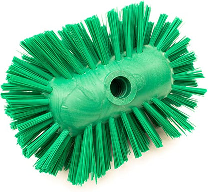 SPARTA Tank and Kettle Scrub Brush Heavy-Duty Tile Brush, Color-Coded and Handle Compatible (Sold Separately) for Optimal Access In Spacious Containers, Plastic, 5.25 X 7.5 Inches, Green - color: Green