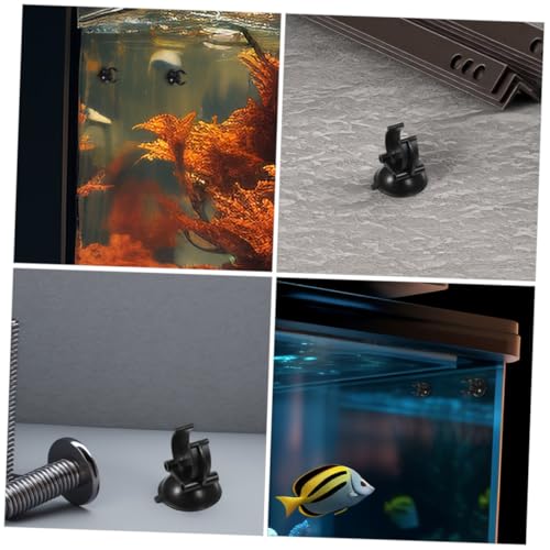 Toyvian 12pcs Aquarium Suction Cups Clips for Airline Tubing Hose Holders and Decorations Material for Secure Installation Fish Tanks and Reptile Habitats