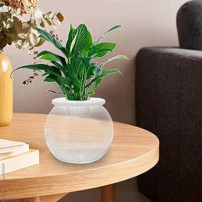 Toddmomy Fish Bowl Plastic Tabletop Fish Tank for Shrimp Reptiles Easy Maintenance Aquarium for Home Office Decorative Use Fall Resistant Design